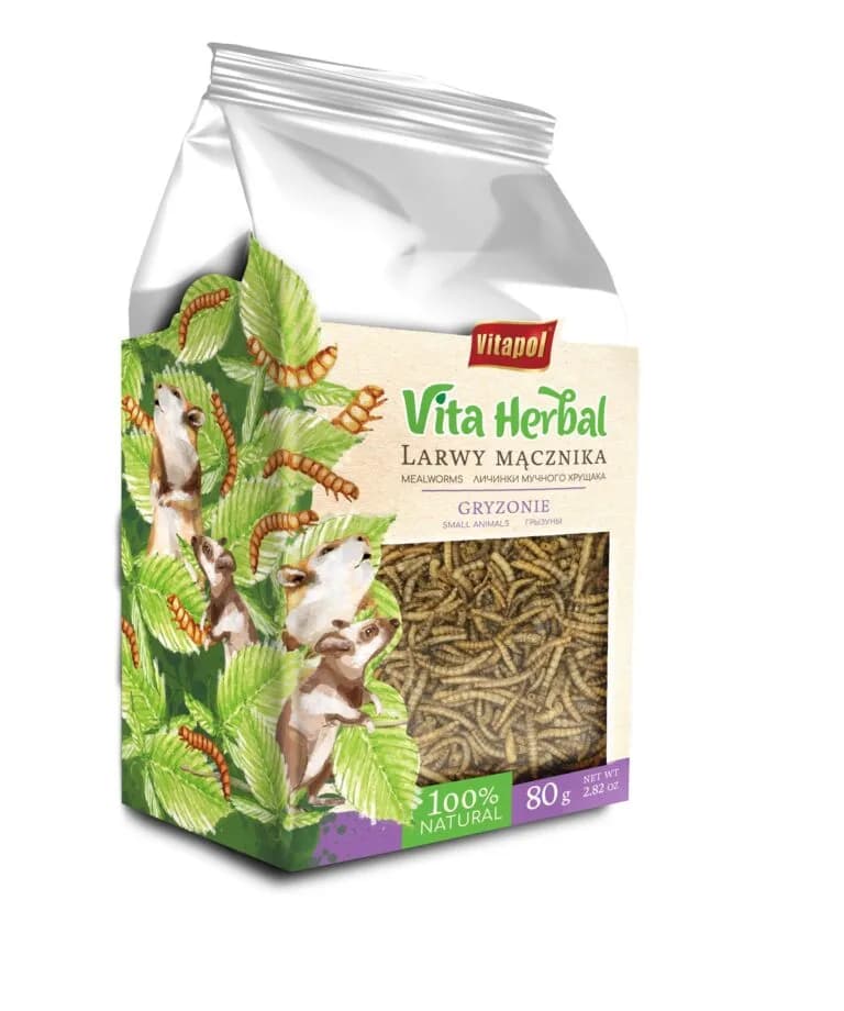 Vitapol Vita Herbal Larwy ącznika dla gryzoni M przysmak 80 g