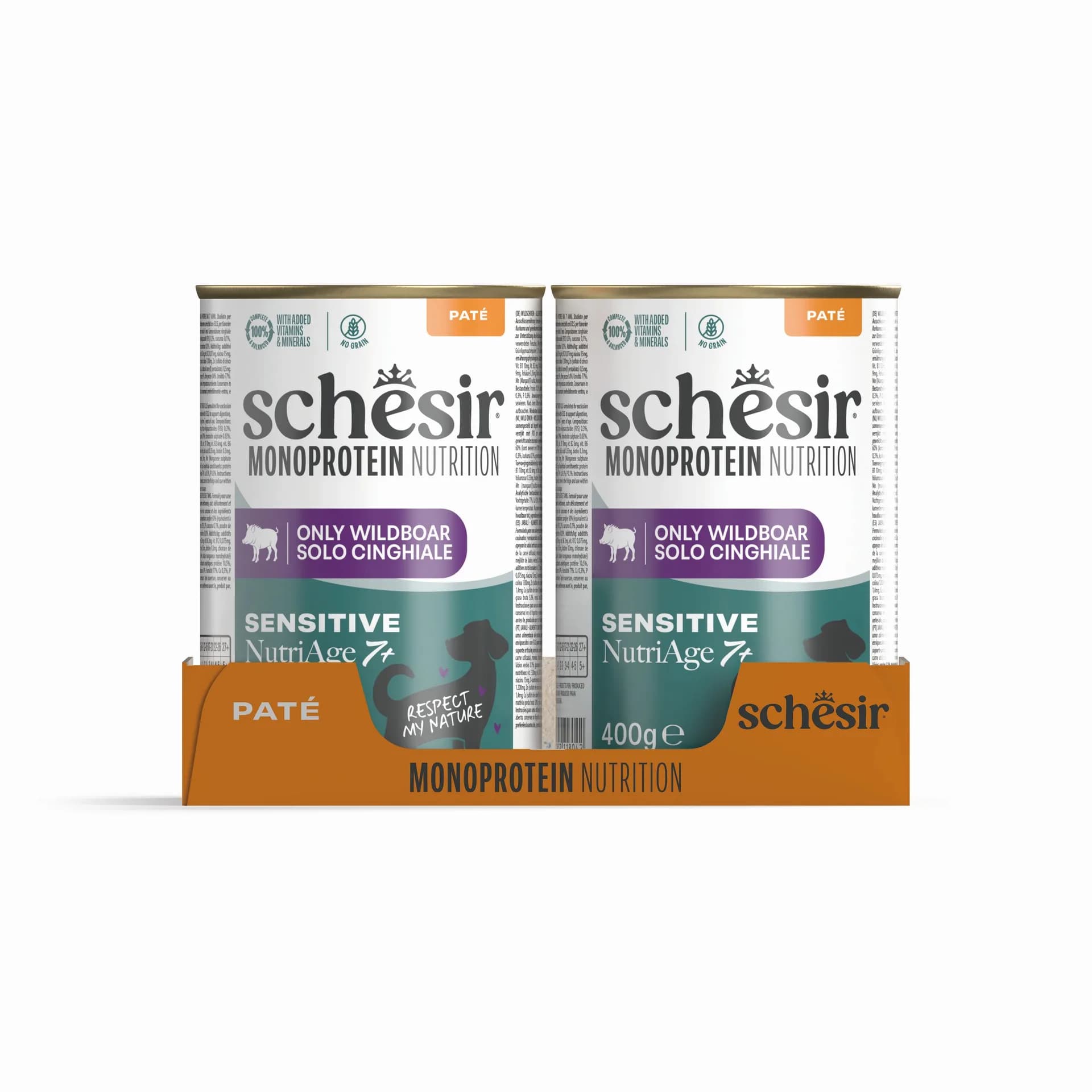 Schesir Monoprotein Nutrition Senior Wild Boar pasztet z dzikiem dla psa 7+ 400 g
