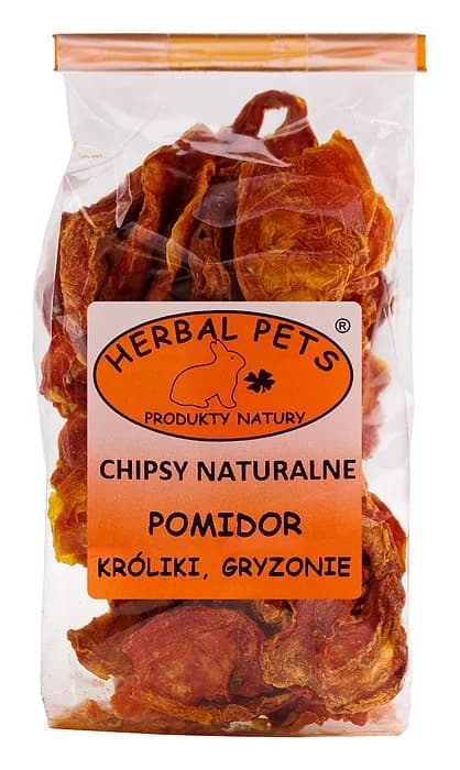 Herbal Pets Chipsy naturalne pomidor karma dla gryzoni 40 g