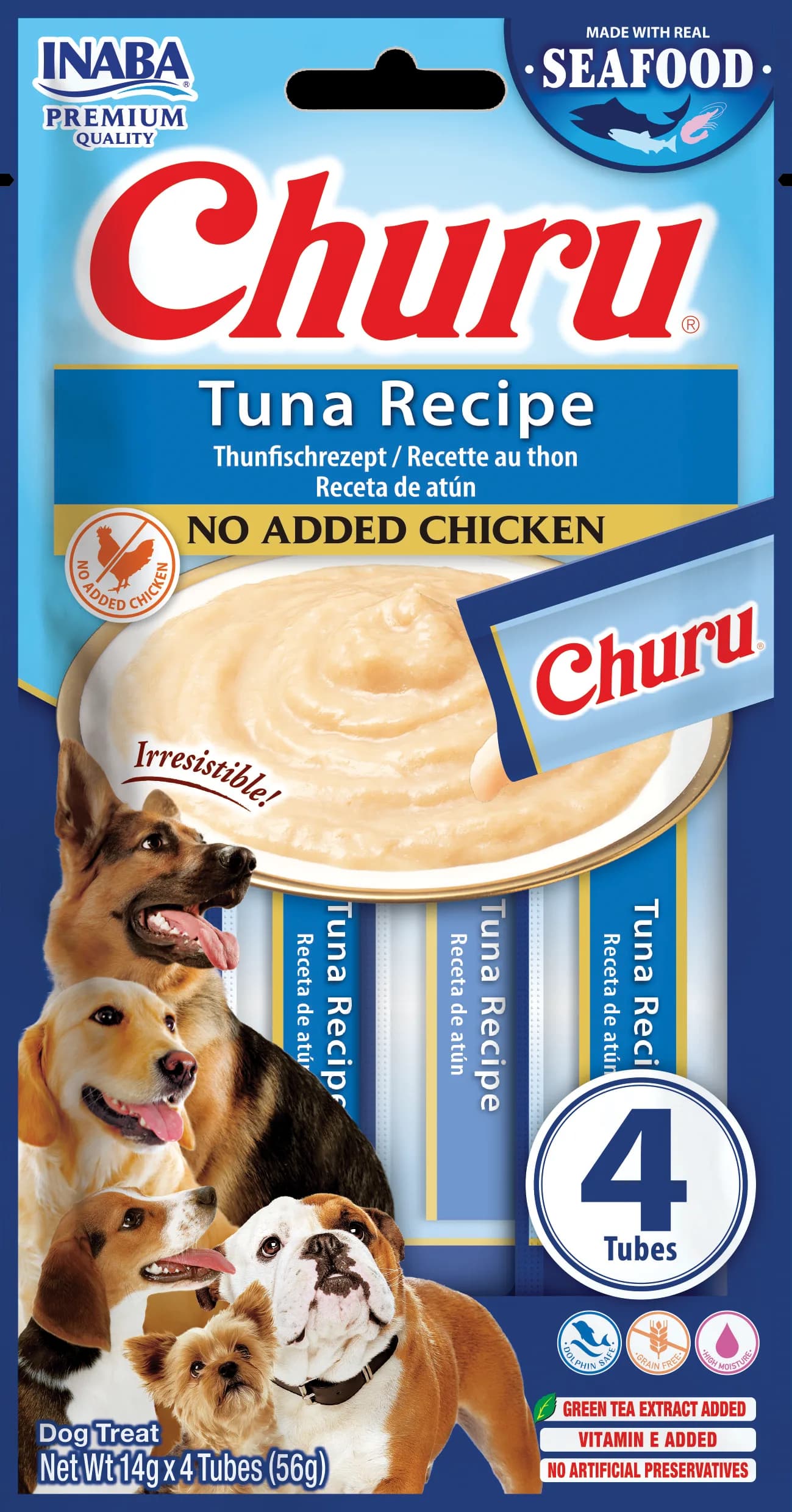 INABA Dog Churu przysmak dla psa formuła z tuńczykiem 4 x 14 g