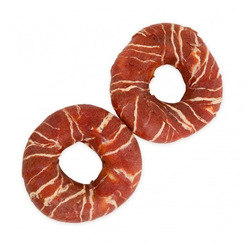 Hau&Miau przysmak dla psa donaty ze skóry owinięte kaczką marmurkową 7-8 cm 500 g