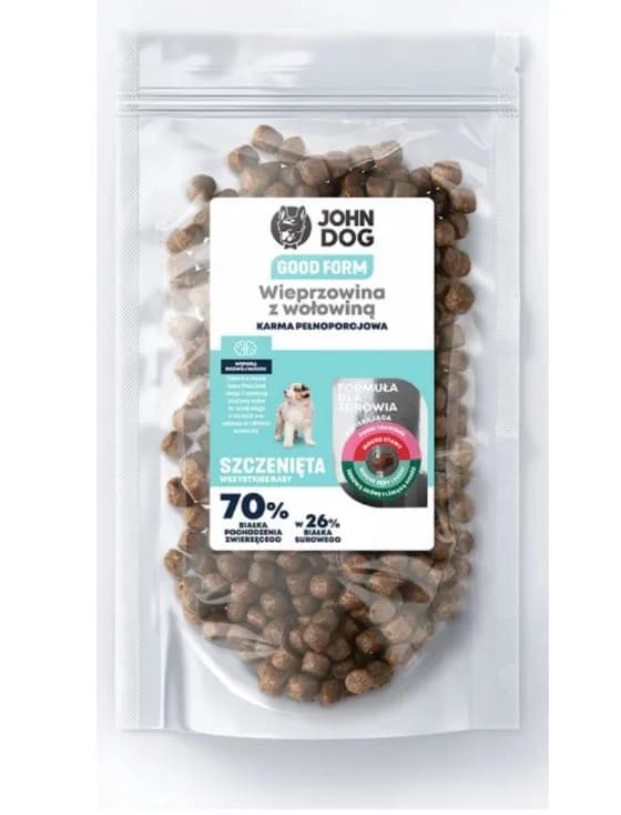 John Dog Good Form Wieprzowina z wołowiną dla szczeniąt – 120 g
