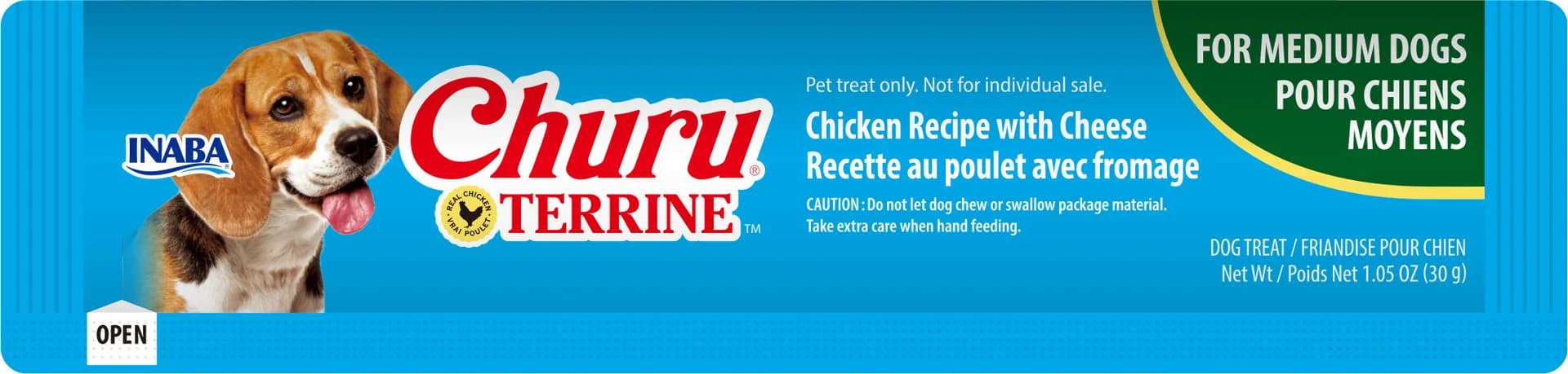 INABA Dog Churu Terrine Chicken & Cheese 4 × 30 g (120 g)