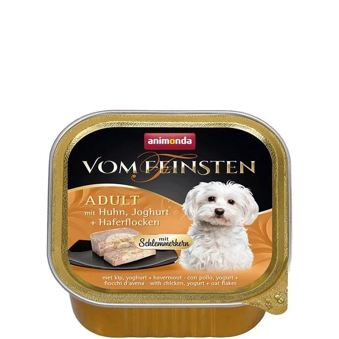 Animonda Vom Feinsten Gourmet Centre karma mokra z kurczakiem, jogurtem i płatkami owsianymi dla psa 150 g