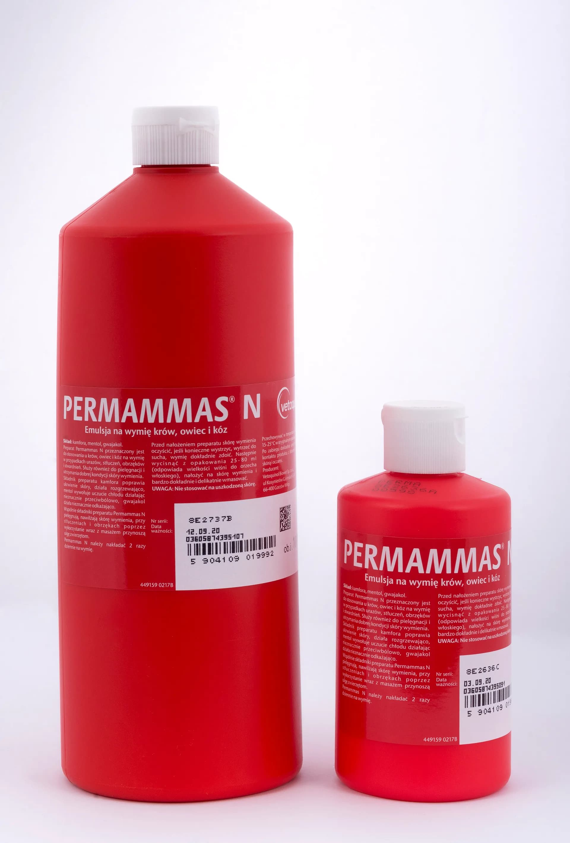 Vetoquinol Permammas n Produkt pielęgnujący skórę u bydła, owiec, kóz różna pojemność 250 ml