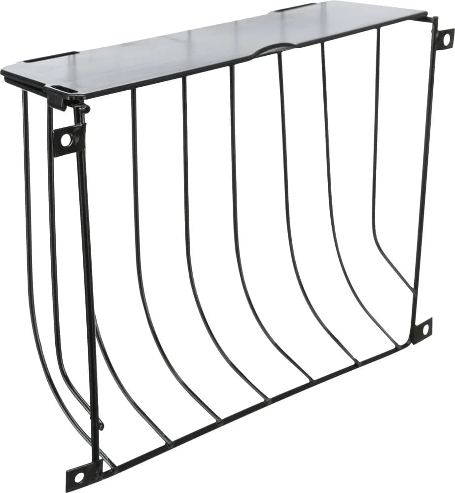 Trixie Paśnik przykręcany dla królika/gryzoni czarny metalowo-plastikowy z pokrywką 22 x 16 x 6 cm