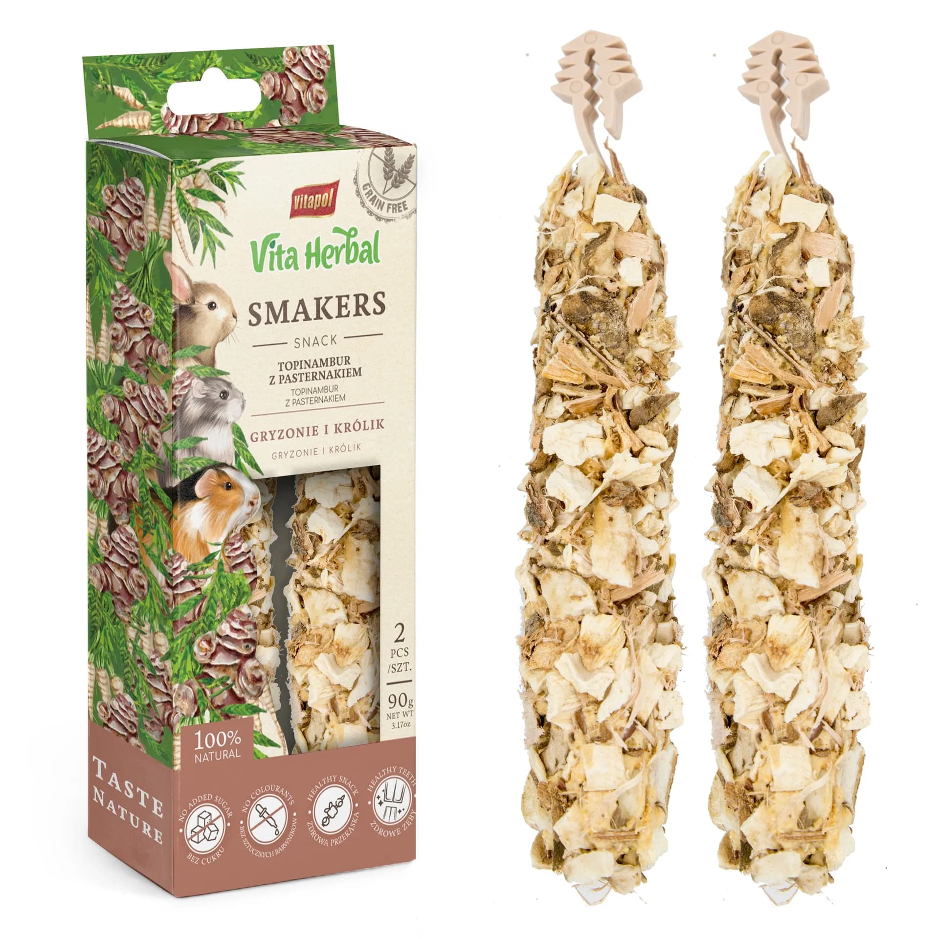 Vitapol Vita Herbal Smakers Topinambur z pasternakiem dla gryzoni i przysmak królika 1 szt. 90 g