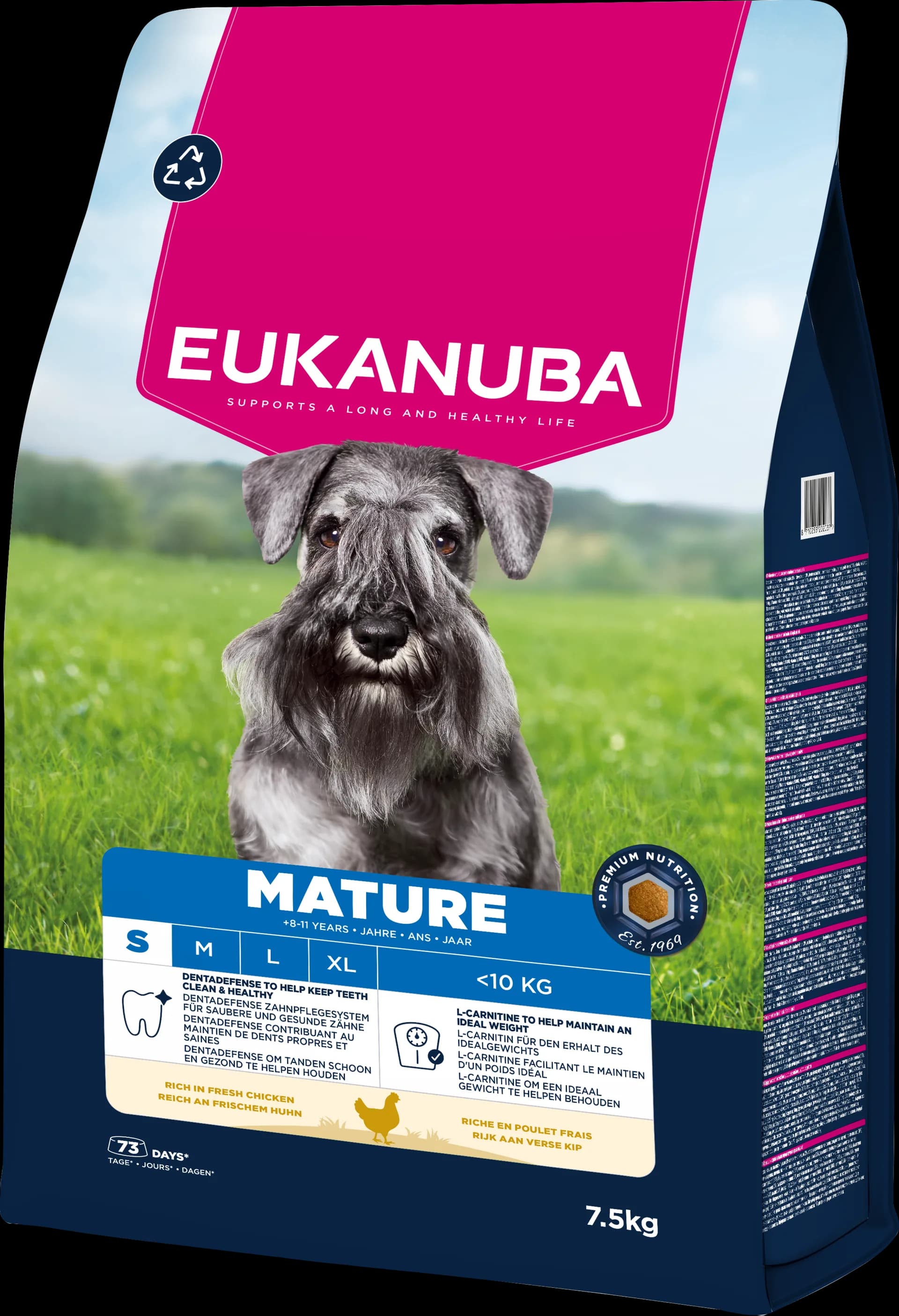 Eukanuba Dog life care mature sucha karma dla dojrzałych psów małych ras kurczak – 7,5 kg