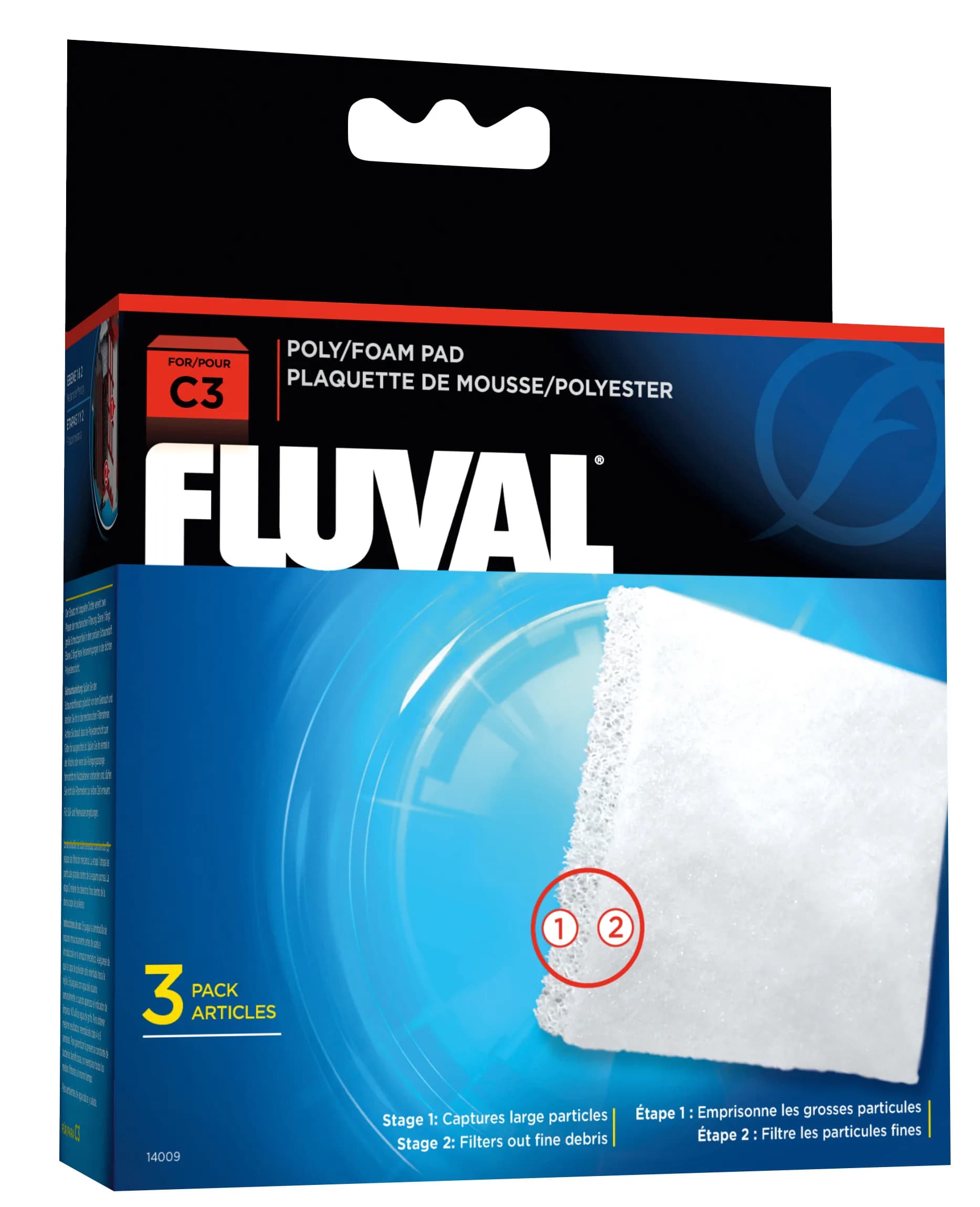 Fluval Poly Foam Pad dwuwarstwowy wkład filtracyjny do filtrów C2 C3 i C4 3 szt. – Fluval C3