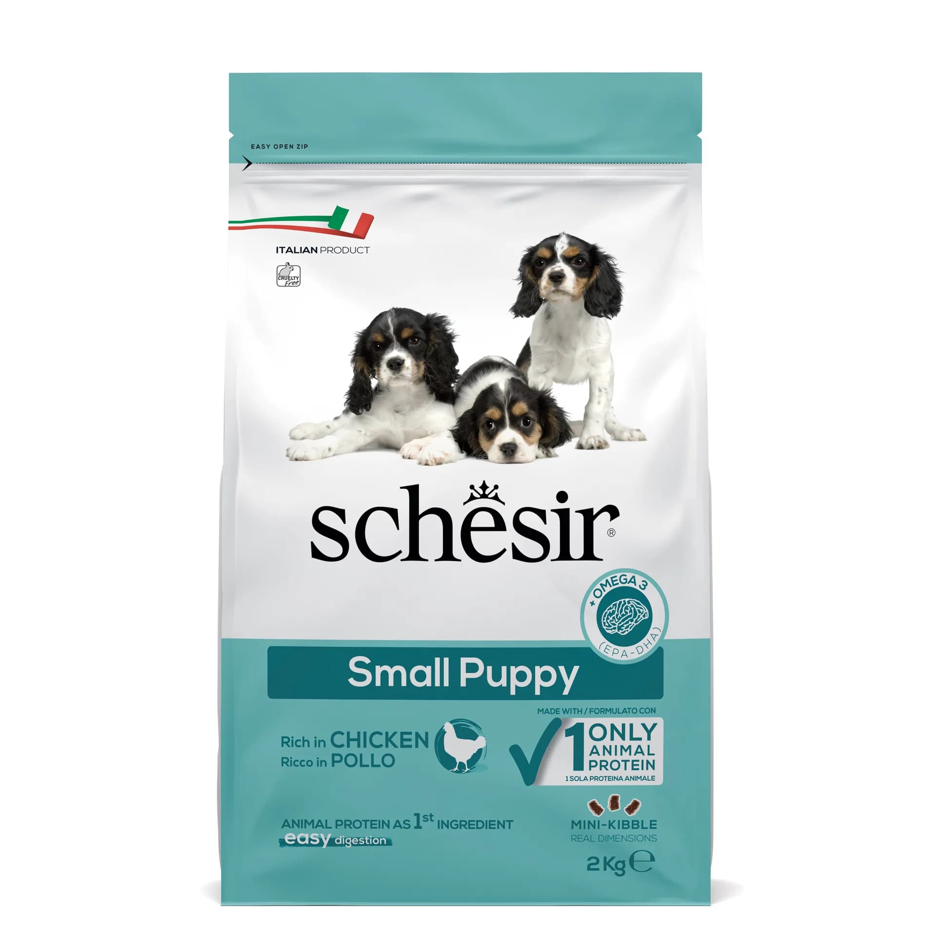Schesir Original karma sucha dla szczeniąt kurczak dla małych ras – 2 kg