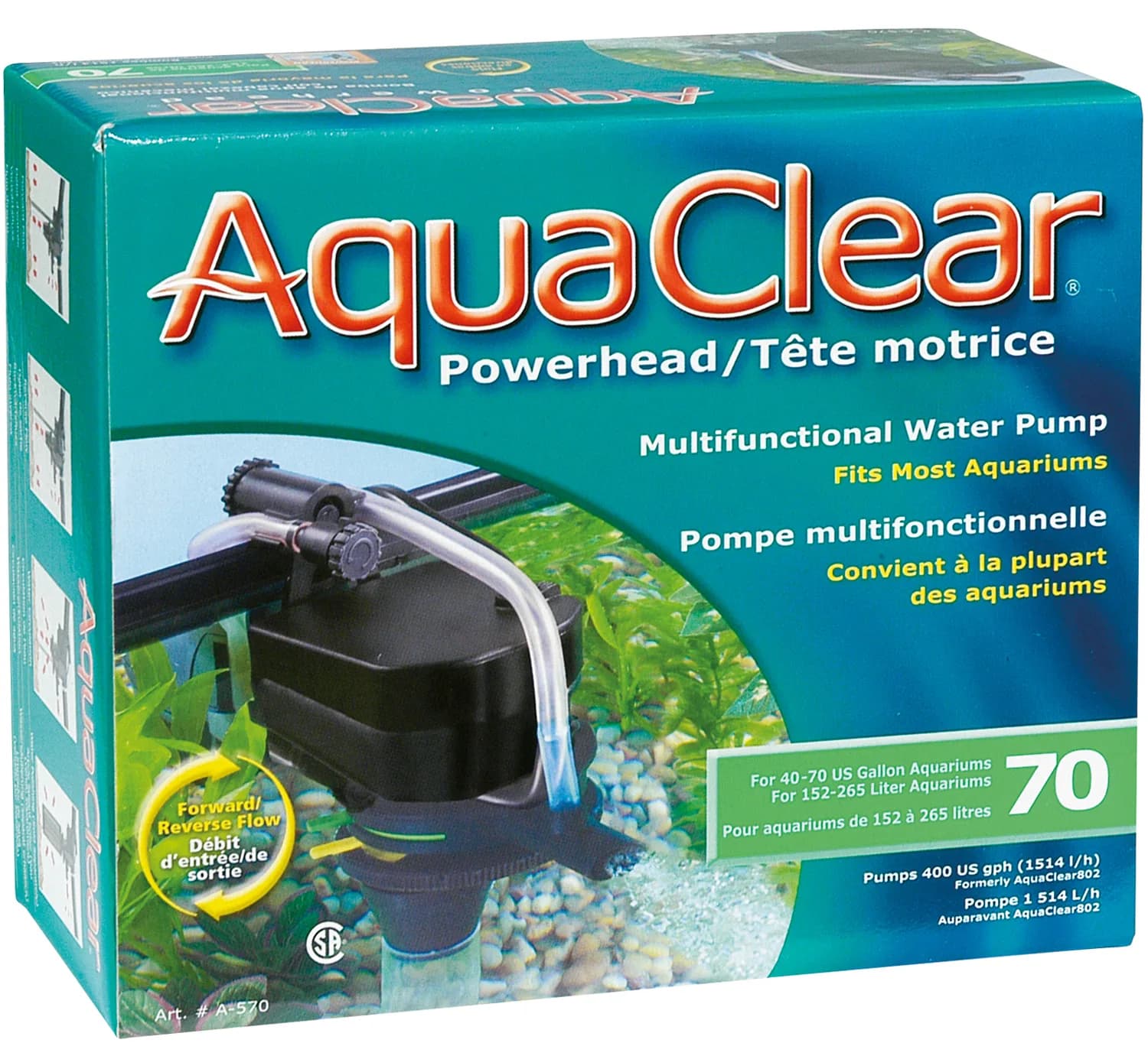Hagen AquaClear Powerhead turbina napowietrzająca i cyrkulacyjna do akwarium 30 50 i 70 – Powerhead 70