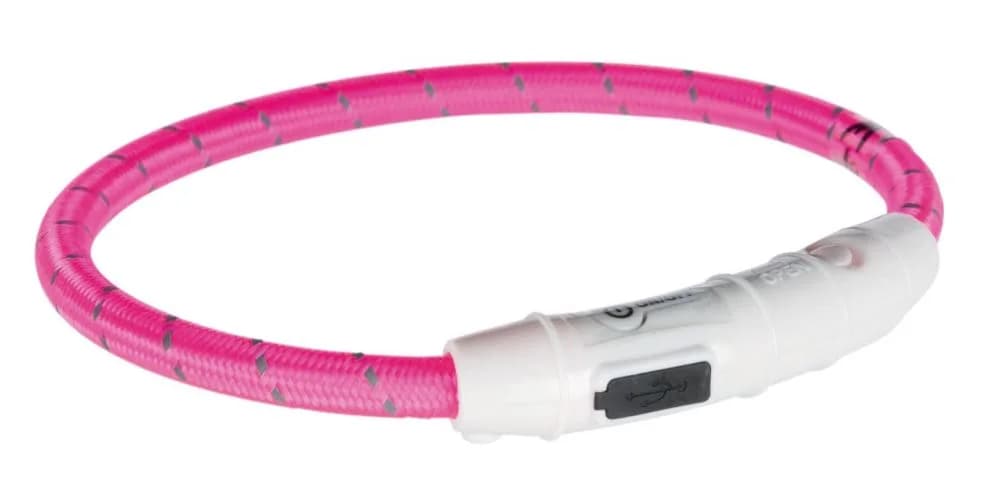 Trixie Migająca obroża USB dla psa – pomarańczowy, XS-S