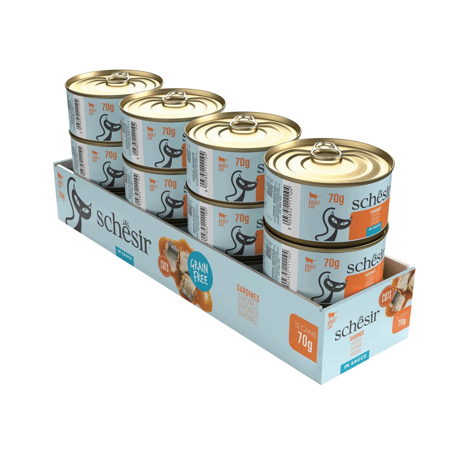 Schesir Cat Can Grill karma mokra dla kota sardynki w sosie 70 g