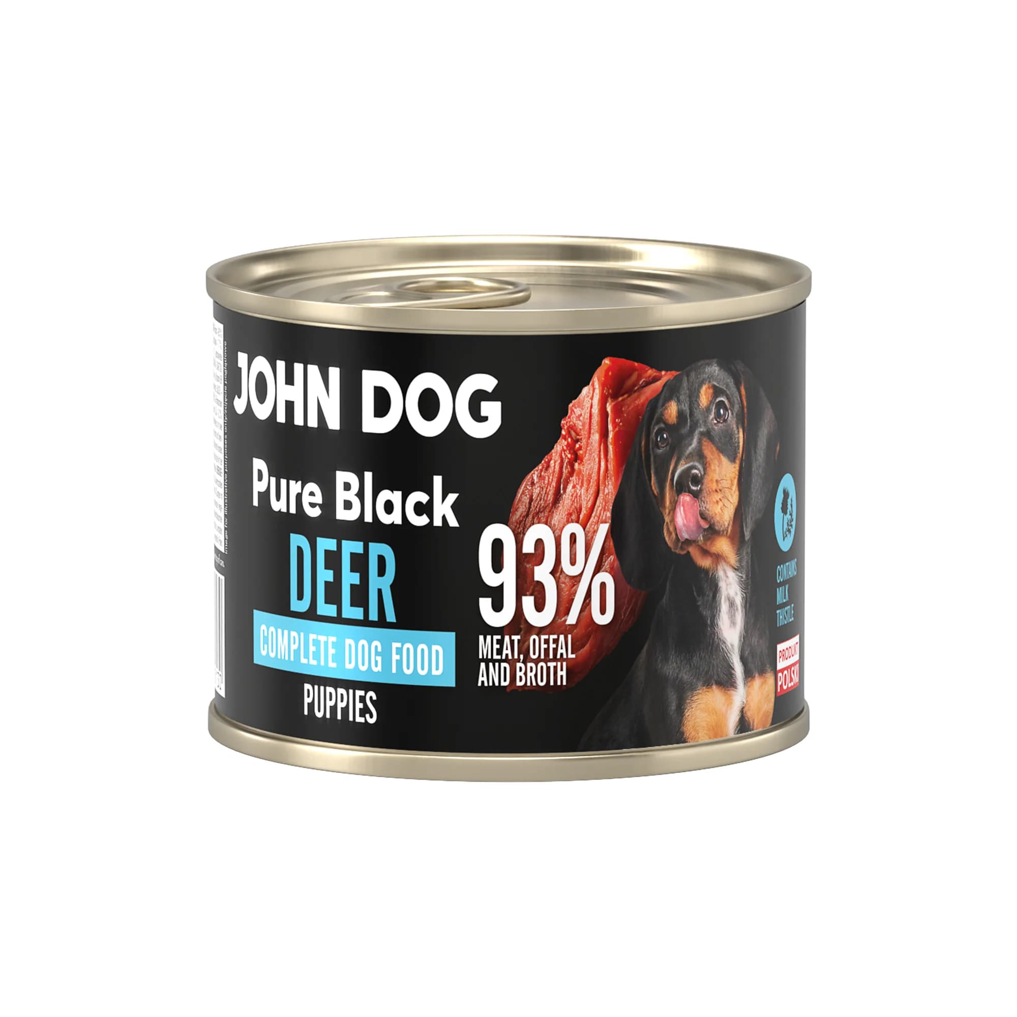 John Dog Pure Black Junior karma mokra dla szczeniąt jeleń