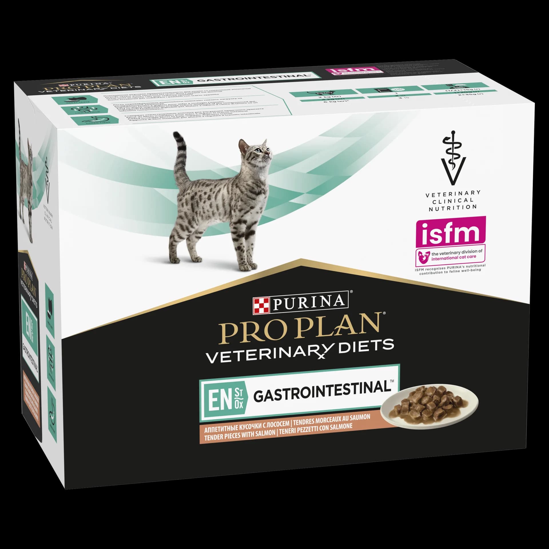 PRO PLAN Veterinary Diets En St/Ox Gastrointestinal Karma dla kotów Łosoś 10 × 85 g
