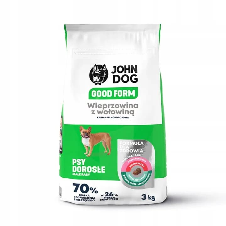 John Dog Karma sucha Good Form małe Rasy wieprzowina z wołowiną