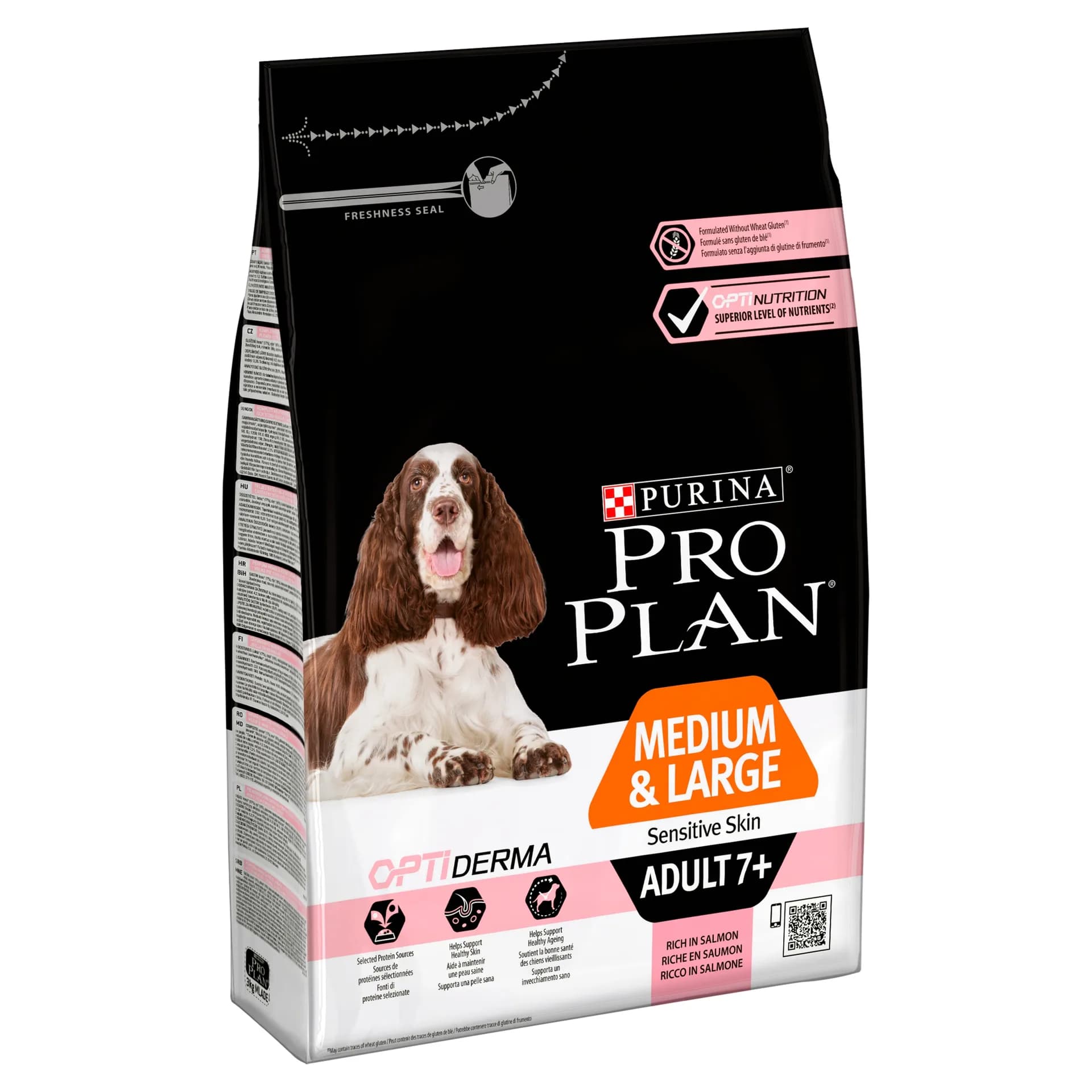 PRO PLAN Purina Medium & Large Adult 7+ Sensitive Skin Opti Derma Łosoś 14 kg