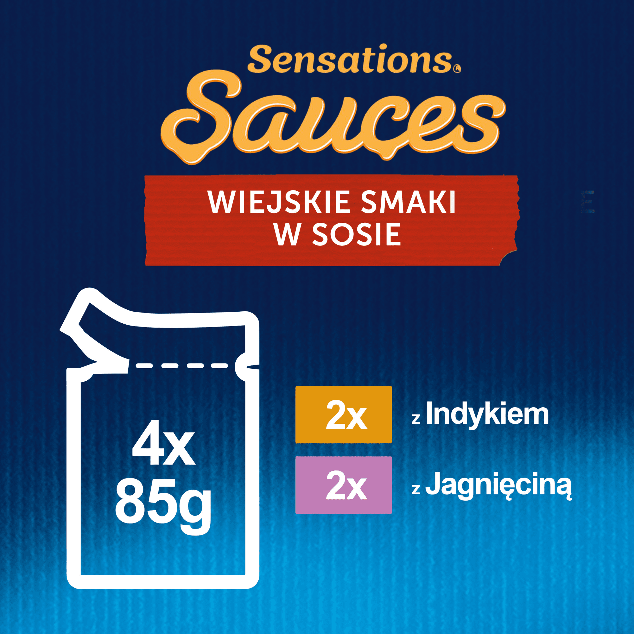 Felix Sensations saszetki karma mokra dla kota Indyk w sosie 4 × 85 g