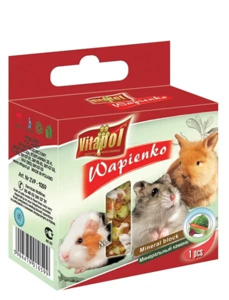 Vitapol Kostka wapienna dla gryzoni i królika Warzywna