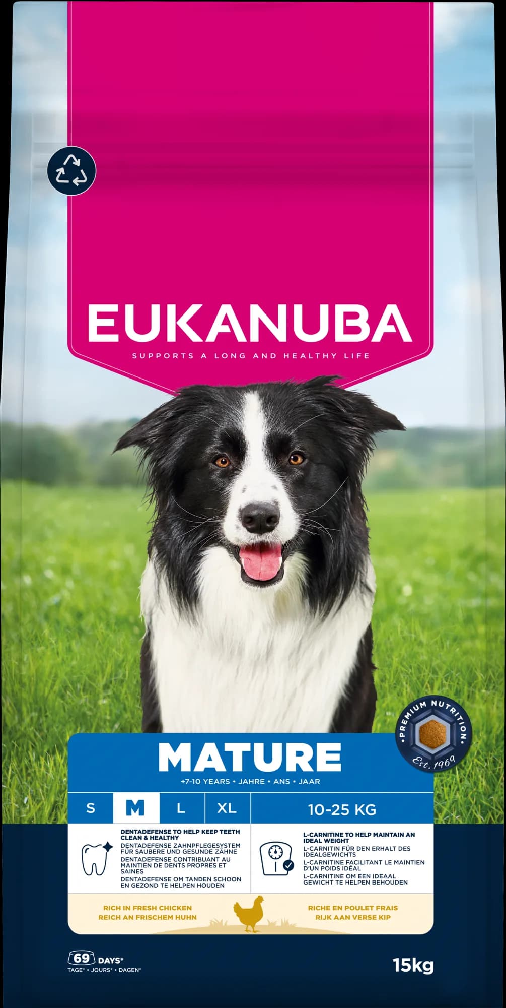 Eukanuba Dog life care adult sucha karma dla dojrzałych psów średnich ras kurczak – 15 kg