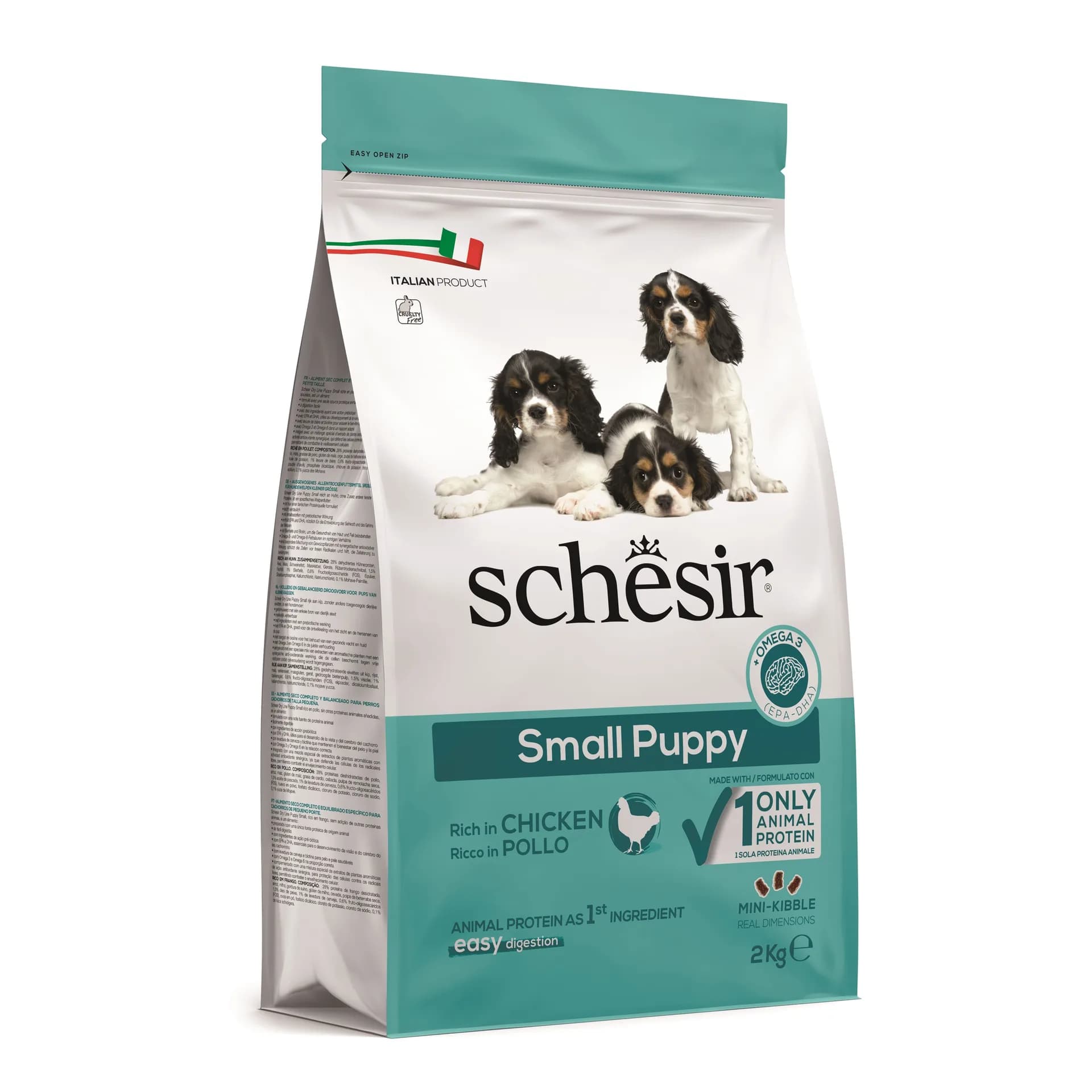 Schesir Original karma sucha dla szczeniąt kurczak dla małych ras – 2 kg