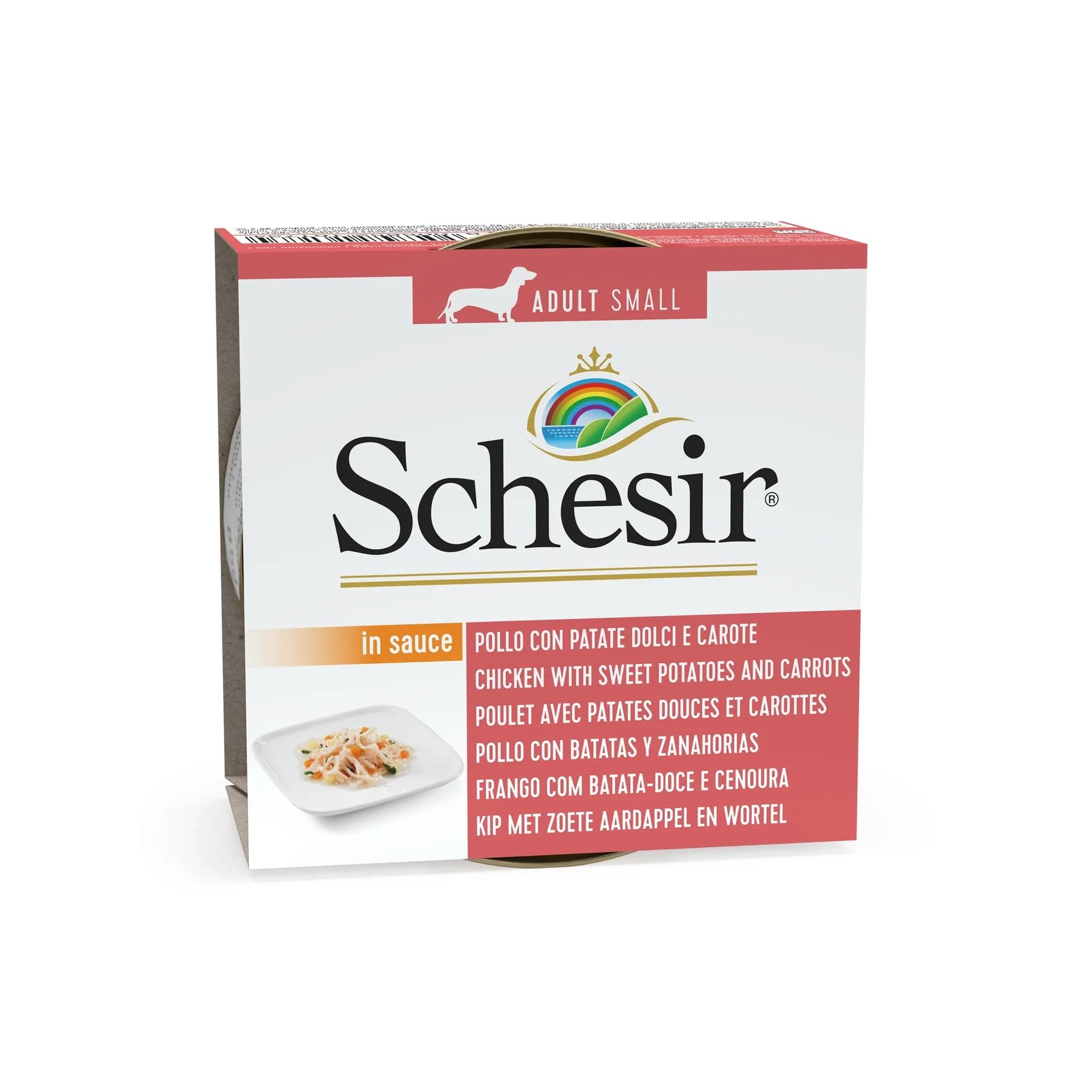 Schesir karma mokra dla psów kurczak bataty marchewka sos 85 g