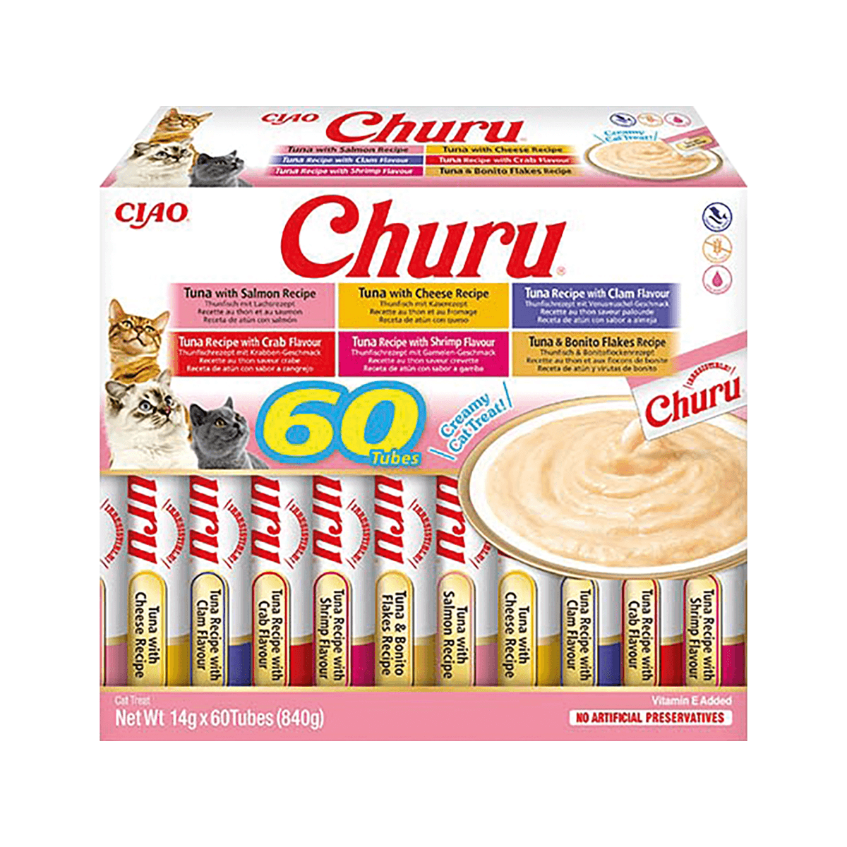 INABA Cat Churu Varieties przysmak dla kotów Tuna 60 × 14 g 840 g