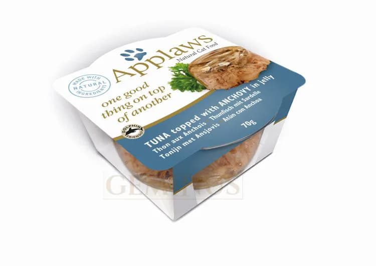 Applaws Miseczka dla kota galaretka karma mokra tuńczyk z anchois 70 g