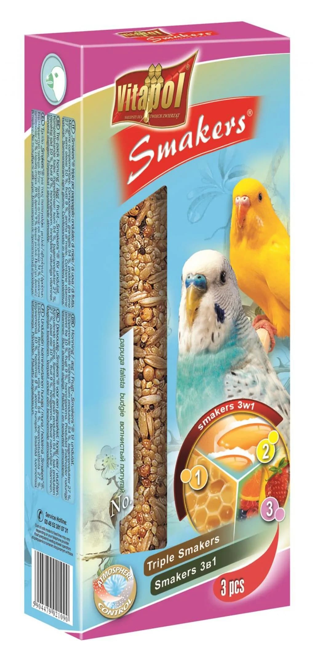 Vitapol Smakers 3w1 przysmak dla papużki falistej 130 g