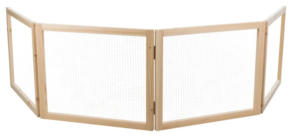 Trixie Wybieg domowy drewniano-metalowy dla świnki morskiej – 4 × elementy: 60 × 50 cm