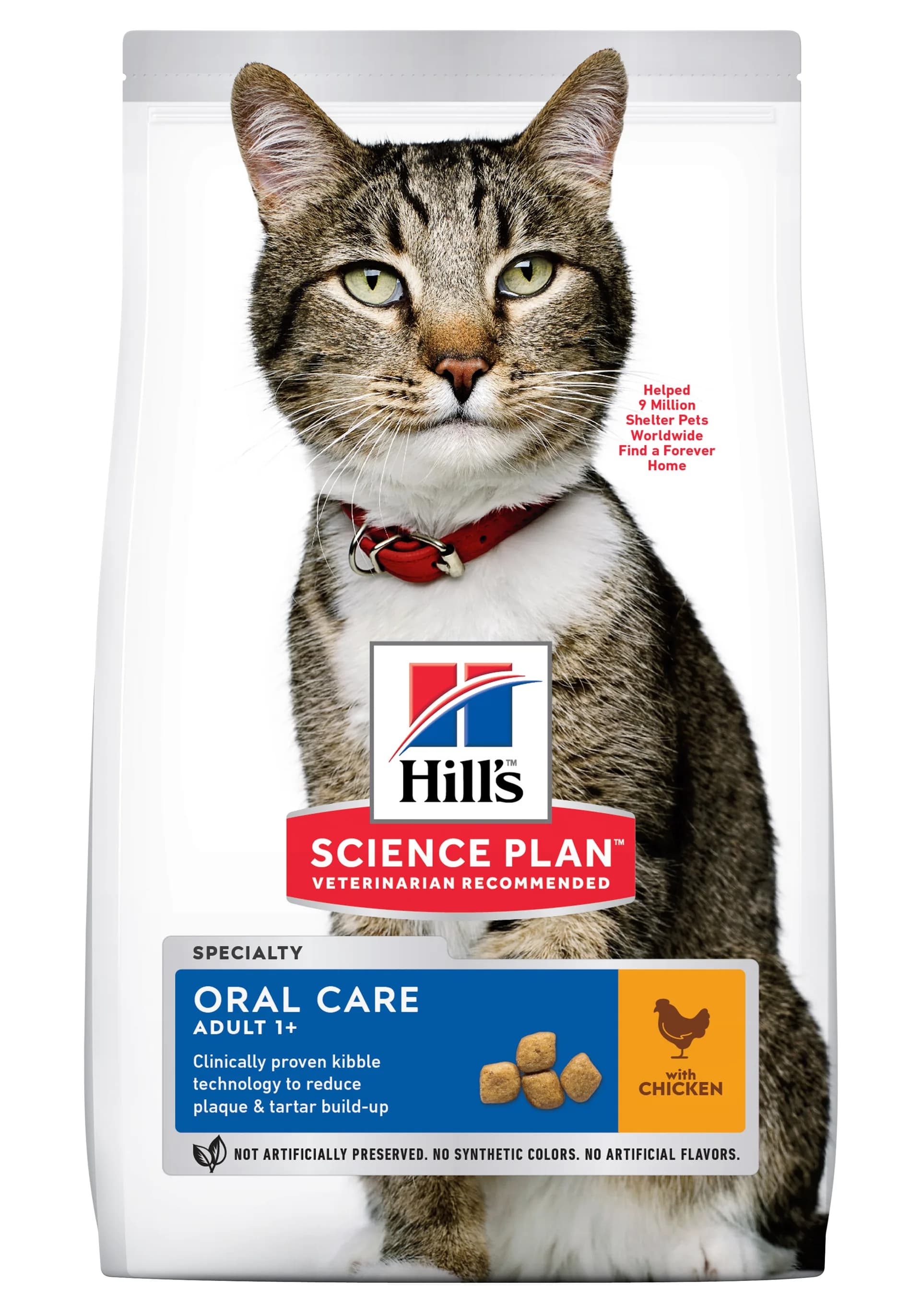Hill's Sp Feline Adult Oral Care karma sucha dla dorosłych kotów Chicken 7 kg