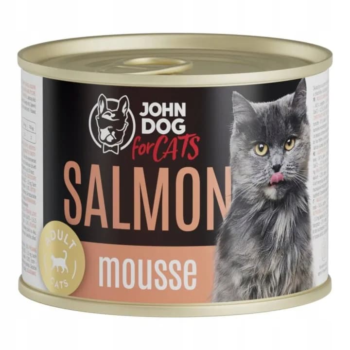 John Dog for Cats Karma mokra dla kota mus łosoś