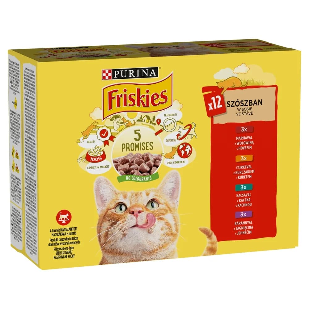 Friskies Purina Multipack z mięsem w sosie dla kota 12 × 85 g