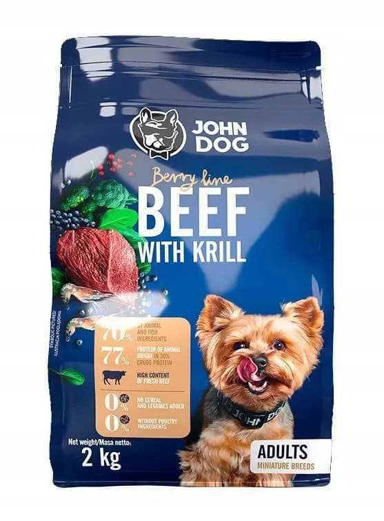 John Dog Berry Mini Rasy wołowina z krylem