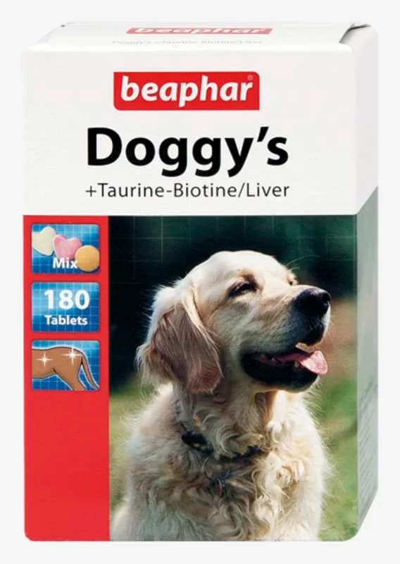 Beaphar Doggy's mix witaminowy przysmak dla psów tauryna- biotyna/wątróbka 180 szt.