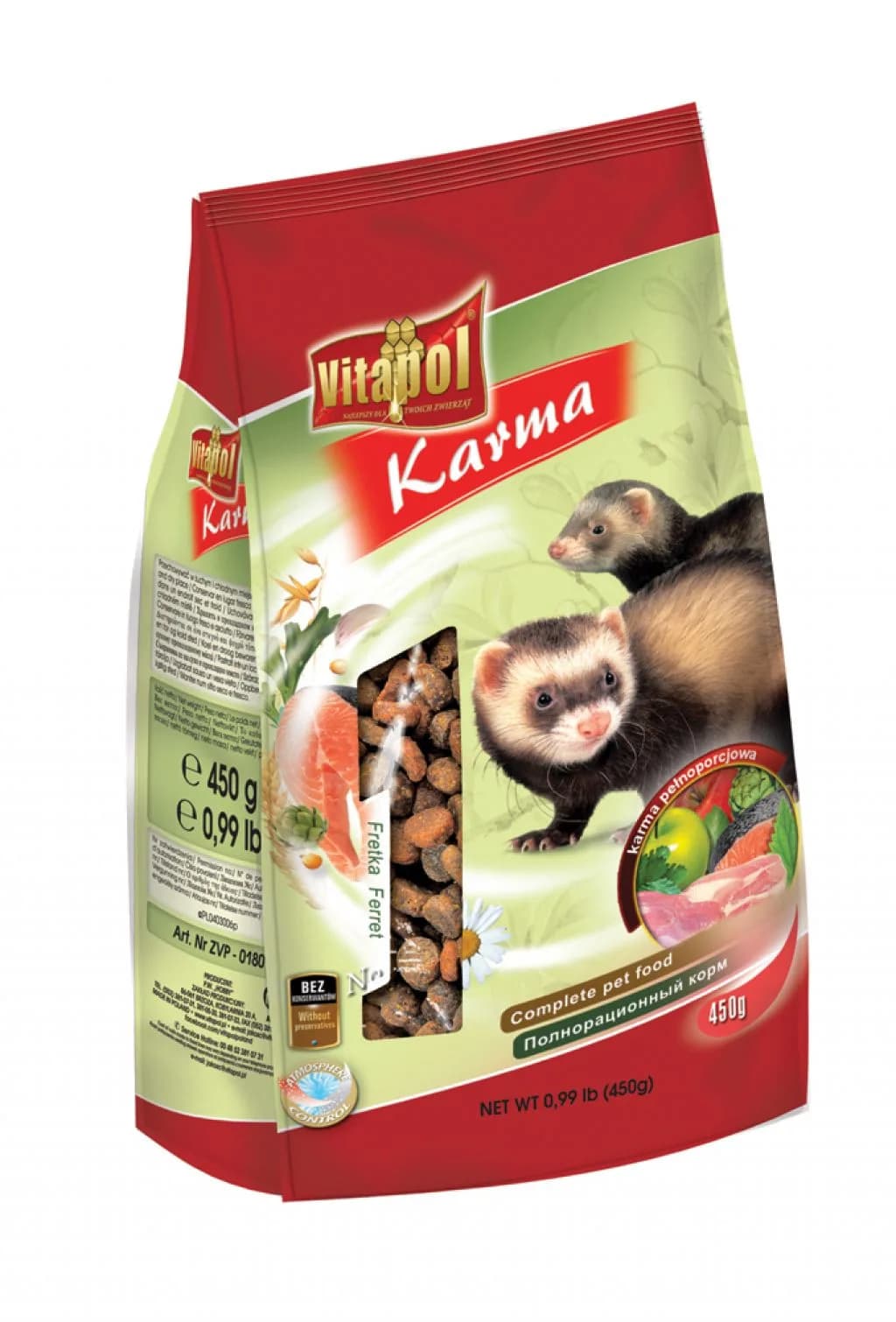 Vitapol karma pełnoporcjowa karma dla fretki w worku 450 g