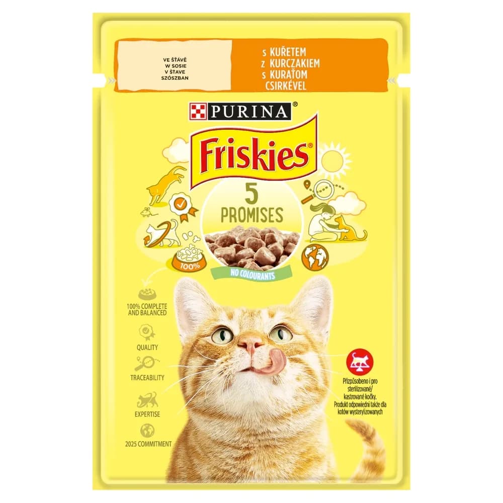 Friskies Purina Mokra karma z kurczakiem w sosie dla kota 85 g