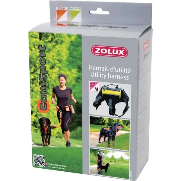 Zolux Regulowane szelki do joggingu Canisport – pomarańczowy, M