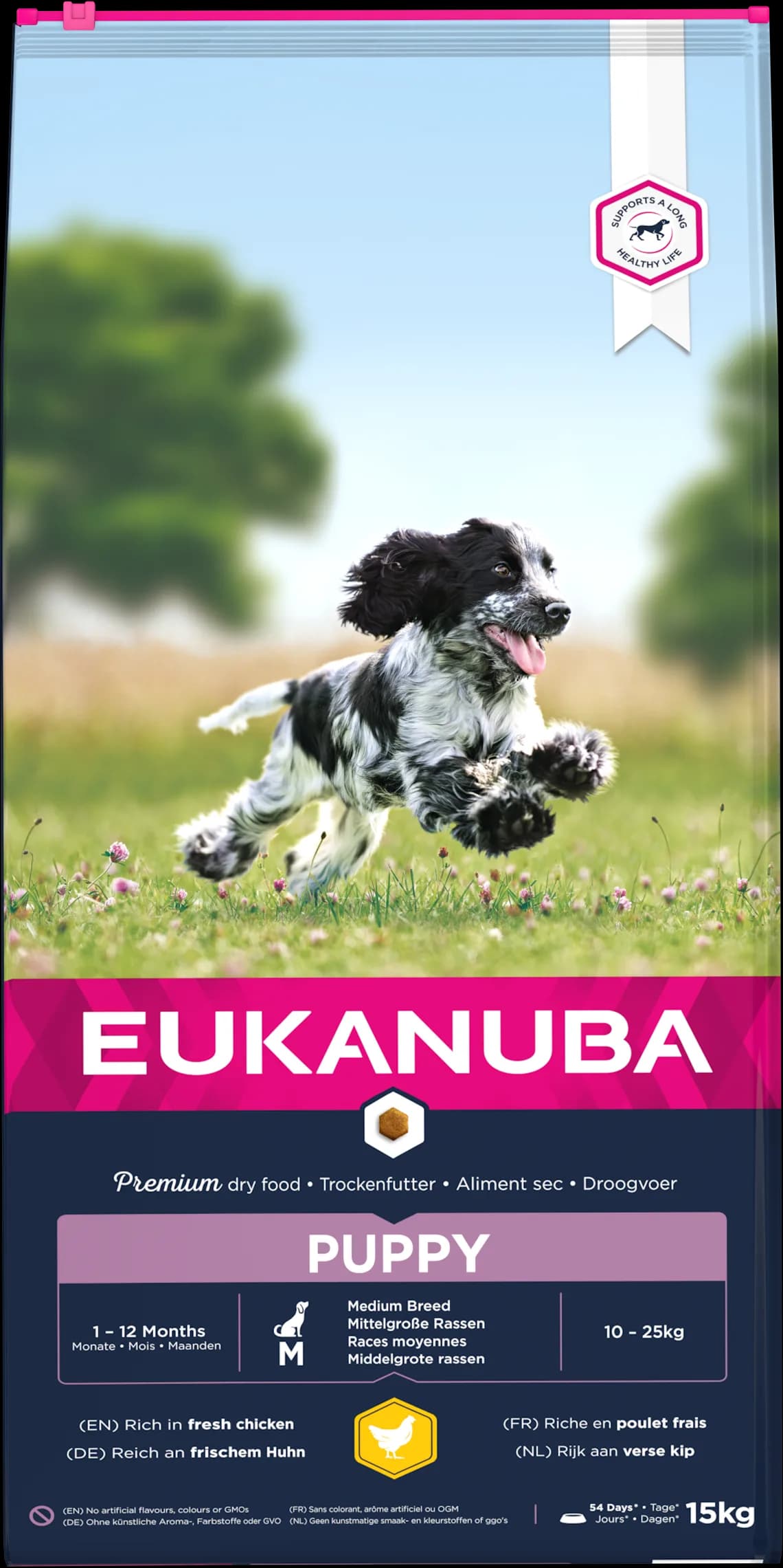 Eukanuba Growing Puppy Medium Breed karma sucha z kurczakiem dla szczeniąt średnich ras – 3 kg