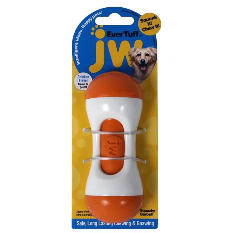 JW Pet Squeaky Barbell L