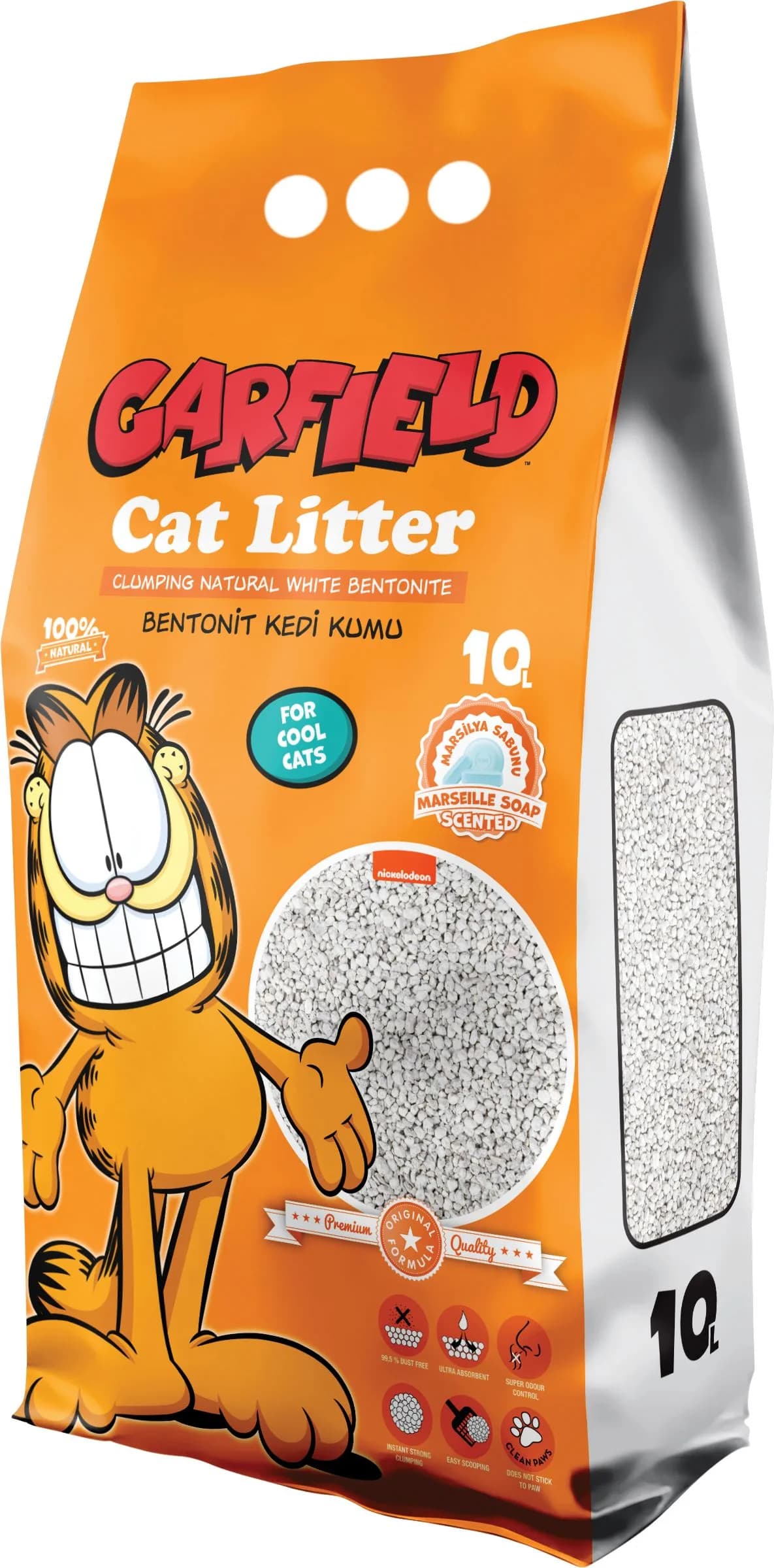 Garfield Żwirek bentonit dla kota mydło marsylskie – 5 l