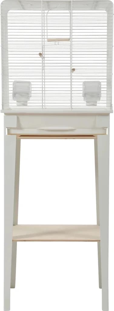 Zolux Klatka dla ptaków ze stojakiem Chic Loft – biały, 124x44,5x28 cm