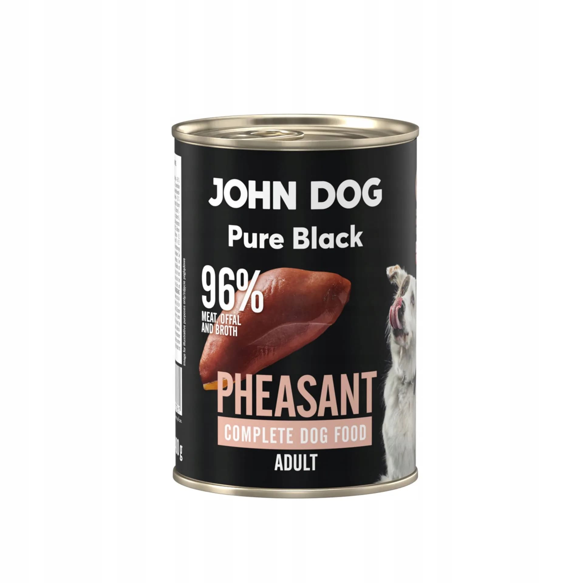 John Dog Pure Black karma mokra dla dorosłych psów z bażantem – 400 g