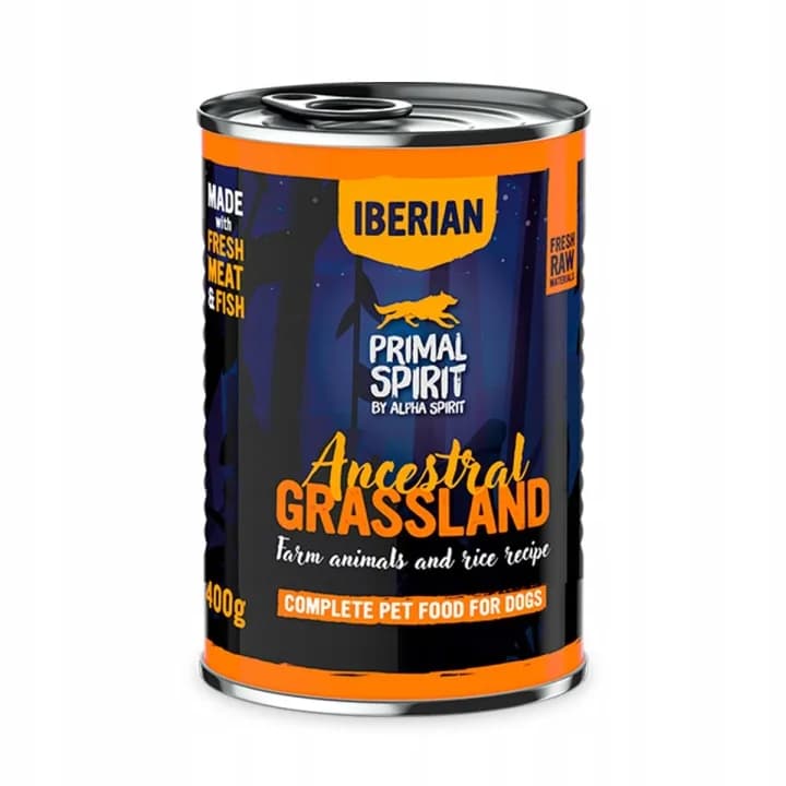 Primal Spirit karma mokra dla psa Iberian Ancestral Grassland 400g