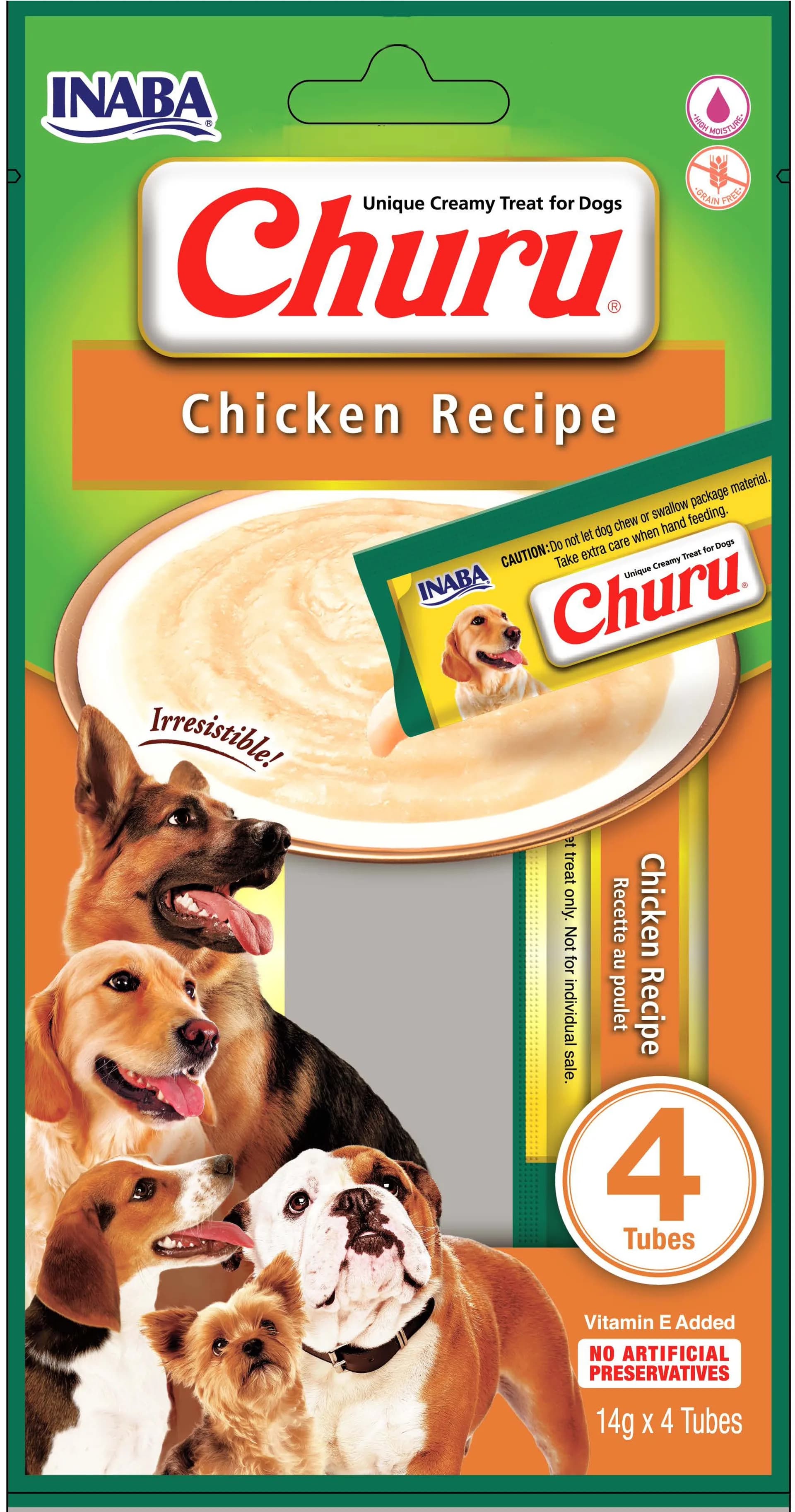 INABA Dog Churu 4P Chicken Recipe przysmak dla psów 4 x 14 g