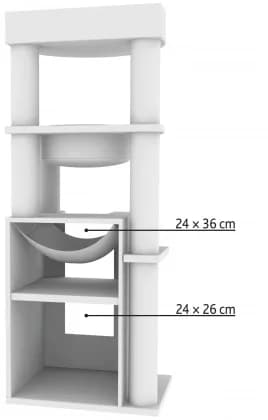 Trixie drapak stojący dla kota Leandro jasnoszary XXL 163 cm