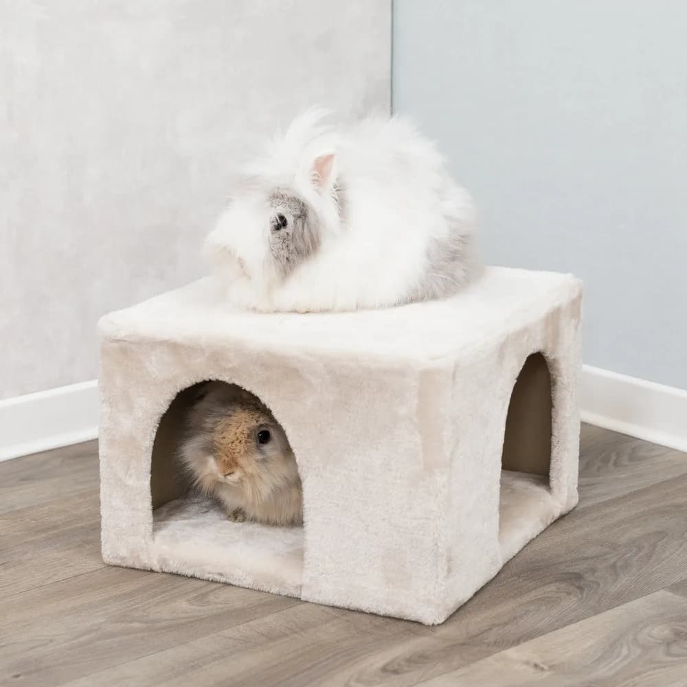 Trixie pluszowy domek dla królików i kawii domowych beżowy 36 x 25 x 36 cm