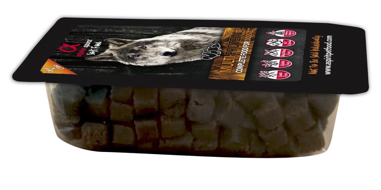 Alpha Spirit Multiprotein karma półwilgotna dla psa 9 kg