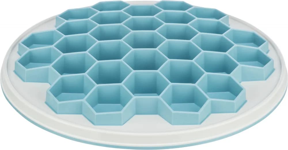 Trixie Slow Feeding taca do karmienia dla psa i kota szara/niebieska plastik spowalniająca jedzenie 30 cm
