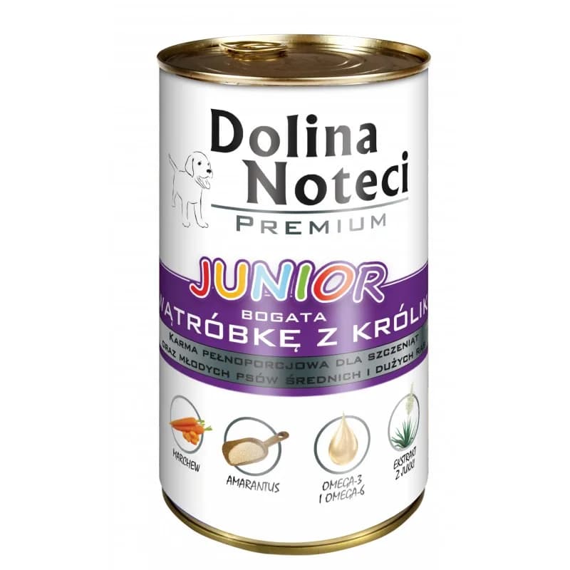 Dolina Noteci Premium junior bogata w wątróbkę z królika 400 g